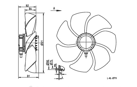 Габаритные размеры FE031-4DA.0C.V7