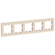 Рамка SE AtlasDesign 5 поста универсальная, бежевый