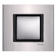 Рамка Unica Class 1 пост серебристый алюминий