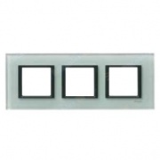 Рамка Unica Class 3 поста матовое стекло