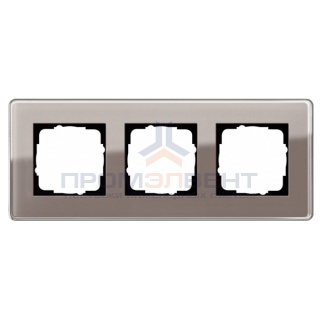 Рамка 3-ая Gira Esprit Glass C Дымчатое стекло
