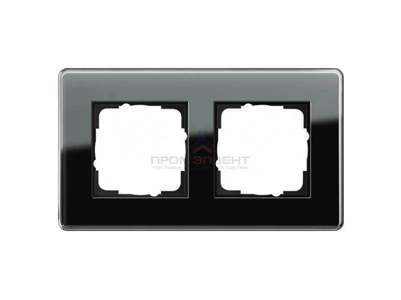 Рамка 2-ая Gira Esprit Glass C Черное стекло