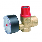 Клапан предохранительный WATTS SVM - 1/2", сброс 3/4" (ВР/ВР, Tmax 110°C, Рн 2.5 бар, с манометром)
