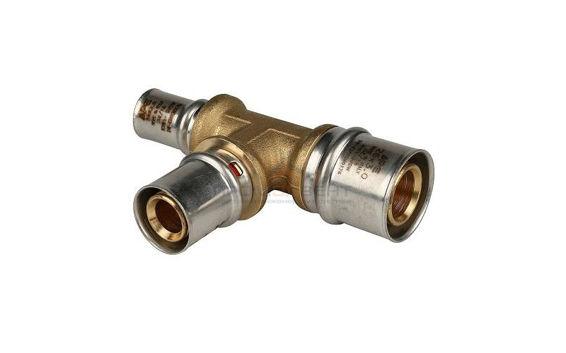 Тройник переходной STOUT - 20 x 16 x 20 (прессовой, для металлопластиковых труб)