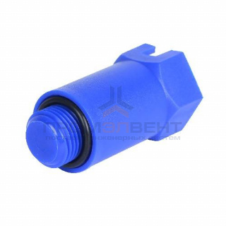 Заглушка с наружной резьбой STOUT - 1/2" (пластиковая, с самоуплотнением, цвет синий)