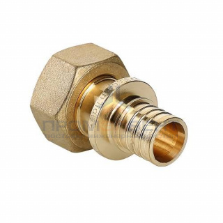 Переход на накидную гайку VALTEC VTm.422.BG - 16 x 1/2" (для труб из сшитого полиэтилена, латунь)