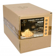 18-104 Светильник декоративный, настольный, "Ракушка", керамический, Е14 25Вт, 220В, размер: 28.7*17.2*16 см.