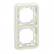 Рамка вертикальная 2 поста скрытого монтажа Legrand Plexo IP55, белый