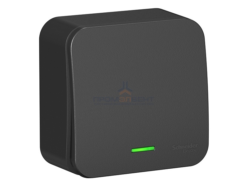 Выключатель 1-клавишный с подсветкой (cх.1) Blanca Schneider Electric 10А 250В антрацит