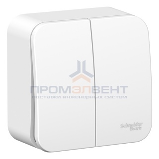 Выключатель 2-клавишный (cх.5) Blanca Schneider Electric 10А 250В белый