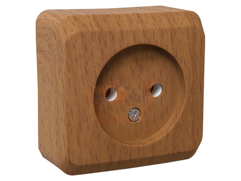 Розетка б/з Этюд темный бук [уп 25шт]