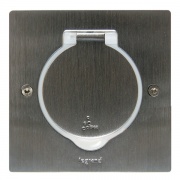 Лючок Legrand IP44 квадратный 2 модуля нержавеющая сталь