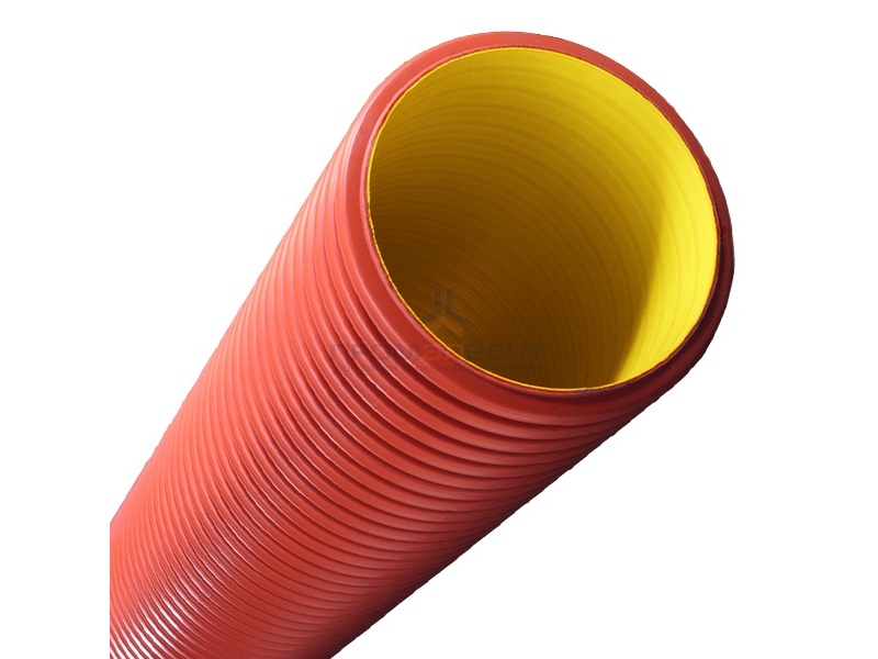 Труба жесткая двустенная для кабельной канализации DKC, (6кПа) д160мм, цвет красный [уп.6м]