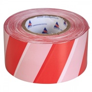 Лента оградительная ЛО-250 красно-белая 75мм 50мкм (250м)