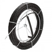 Протяжка кабельная из плетеного полиэстера Fortisflex PET d6mm L20m черный на метал. катушке