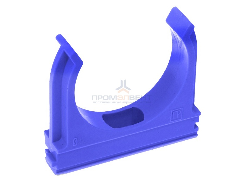 Крепёж-клипса для труб д25 синяя [уп. 100шт]