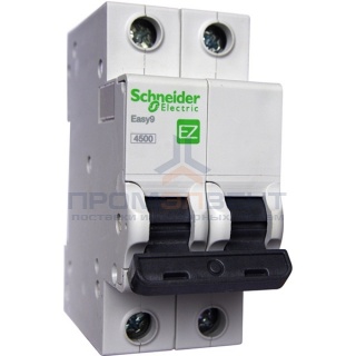 Автоматический выключатель Schneider Electric EASY 9 2П 50А С 4,5кА 230В (автомат)