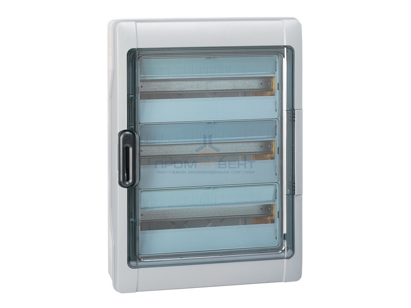 Бокс Legrand Plexo IP65 накладной на 54 (3х18) модуля с шинами N+PE с прозрачной дверью